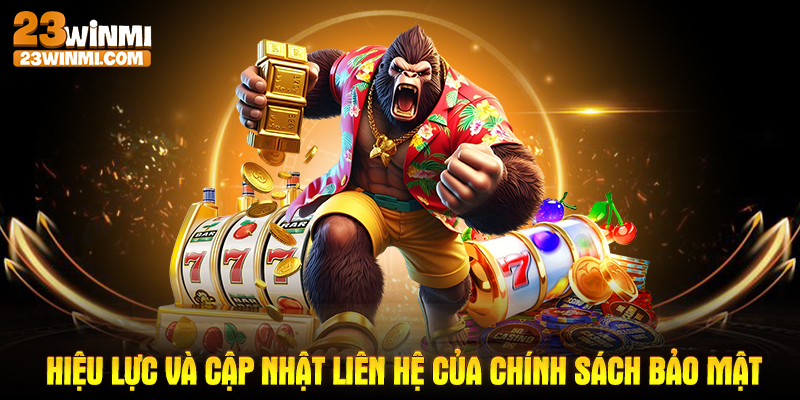 Hiệu lực và cập nhật liên hệ chính sách bảo mật 23Win