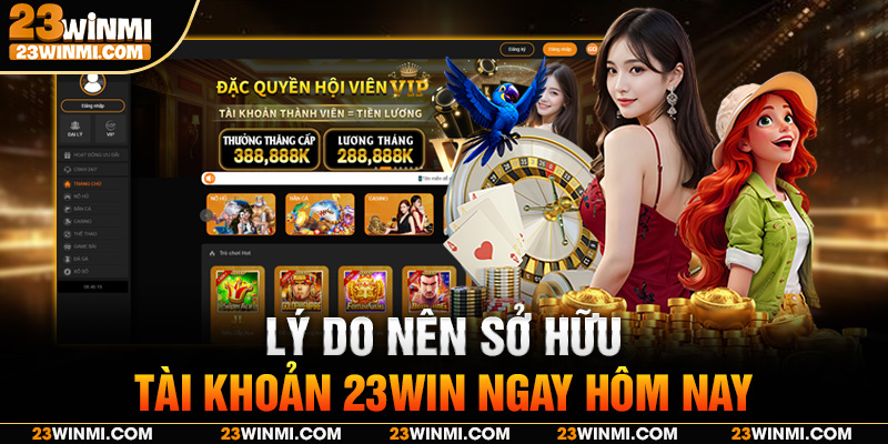Lý do nên sở hữu tài khoản 23Win ngay hôm nay